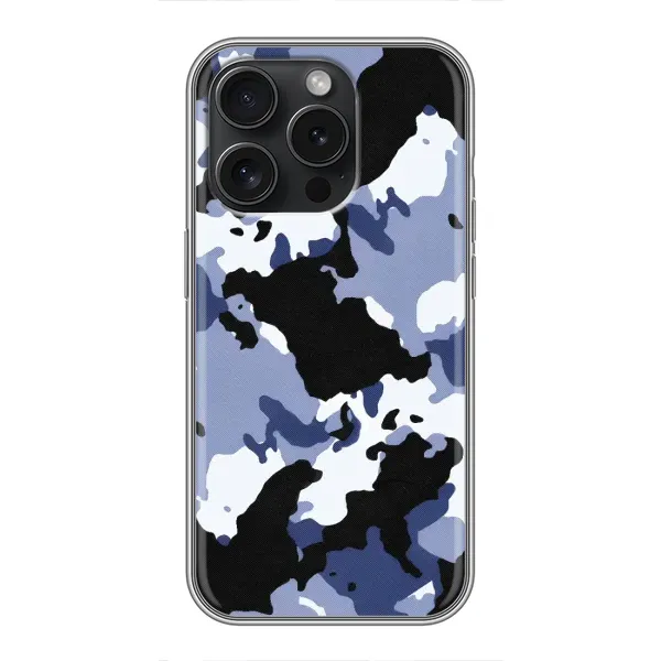 Чехол с рисунком «Камуфляжный Серый» для iPhone 15 Pro Чехол с рисунком «Камуфляжный Серый» для iPhone 15 Pro