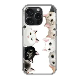 Силіконовий чохол з котиком для iPhone 15 Pro (Коти)