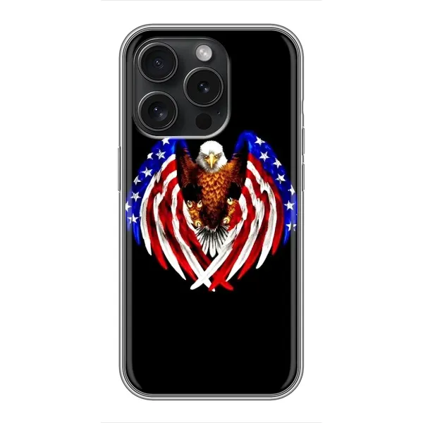 Чехол с рисунком «Крылья США» для iPhone 15 Pro Чехол с рисунком «Крылья США» для iPhone 15 Pro