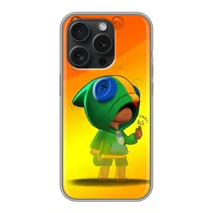 Чохол Бравл Старс для iPhone 15 Pro (LEON в кофті)