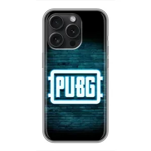 Чехол (TPU) с картинкой "Лого Пабг" на Айфон 15 Про (Лого PUBG)