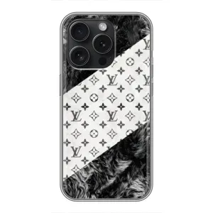 Чехол Стиль Louis Vuitton на iPhone 15 Pro (LV на белом)