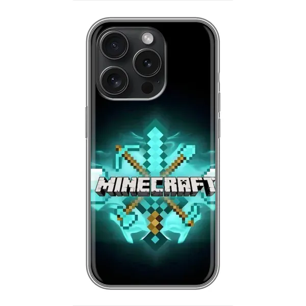 Чехол с рисунком «MineCraft 2» для iPhone 15 Pro