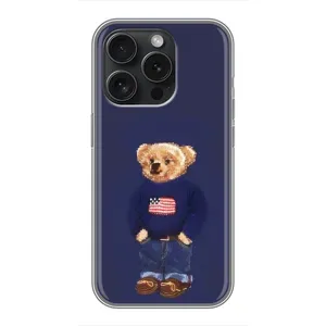 Чехлы Мишка Тедди для Айфон 15 Про (Мишка USA)