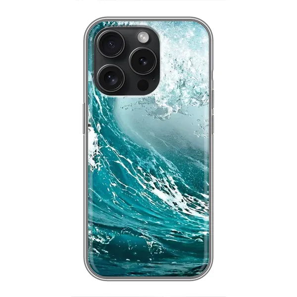 Чохол з малюнком «Морська Хвиля» для iPhone 15 Pro Чохол з малюнком «Морська Хвиля» для iPhone 15 Pro