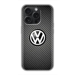 Чехол "Фольксваген" для iPhone 15 Pro (На карбоне)