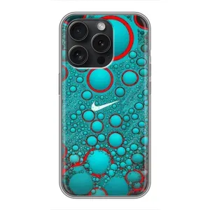 Силиконовый Чехол на iPhone 15 Pro с картинкой Nike (Найк зеленый)