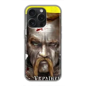 Чехол с картинкой (Патриотический КОЗАК) на iPhone 15 Pro (Одноглазый Козак)