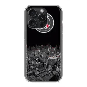 Силиконовые Чехлы принт Футбол на iPhone 15 Pro (PSG)