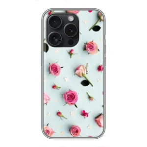 Чехлы с принтом Розочки для iPhone 15 Pro (Разные цветы)
