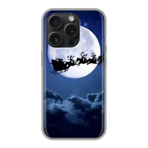 Чехол Санта Клаус для iPhone 15 Pro (Санта - луна)