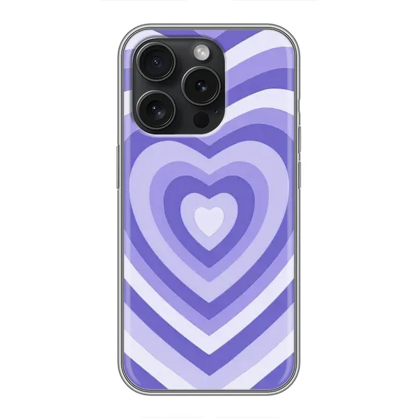 Чохол з малюнком «Серце фіолет» для iPhone 15 Pro Чохол з малюнком «Серце фіолет» для iPhone 15 Pro