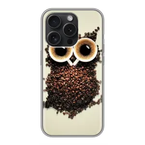 Чохли з принтом СОВИ для iPhone 15 Pro (Сова з зерен кави)