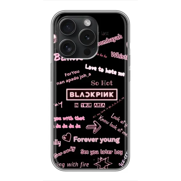 Чехол с рисунком «Стиль блэкпинг» для iPhone 15 Pro Чехол с рисунком «Стиль блэкпинг» для iPhone 15 Pro