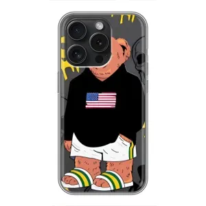 Чехлы Мишка Тедди для Айфон 15 Про (Teddy USA)