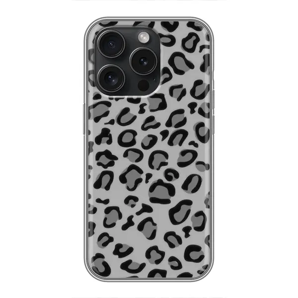 Чехол с рисунком «Темный леопрад» для iPhone 15 Pro