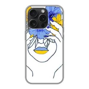 Чохол на iPhone 15 Pro (Український дизайн) (Українка на всю голову)