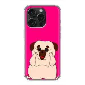 Чохол (ТПУ) Милі песики для iPhone 15 Pro (Веселий Мопсік)
