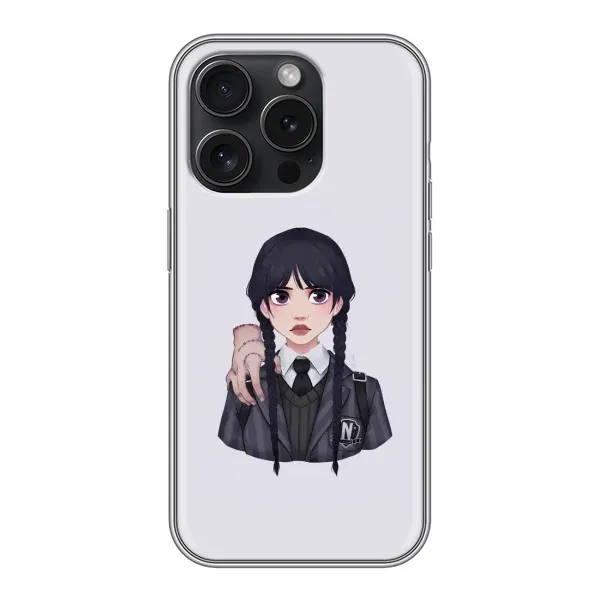 Чехол с рисунком «Вещь Венсдей» для iPhone 15 Pro Чехол с рисунком «Вещь Венсдей» для iPhone 15 Pro