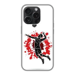 Чехлы с принтом Спортивная тематика для iPhone 15 Pro (Волейболист)
