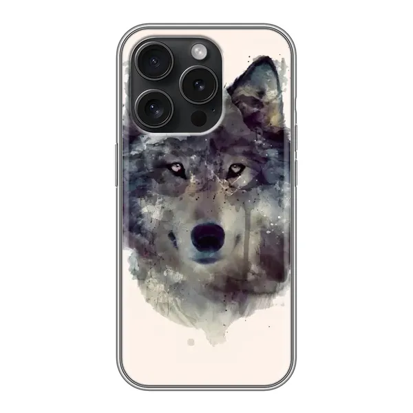 Чехол с рисунком «Волк» для iPhone 15 Pro Чехол с рисунком «Волк» для iPhone 15 Pro