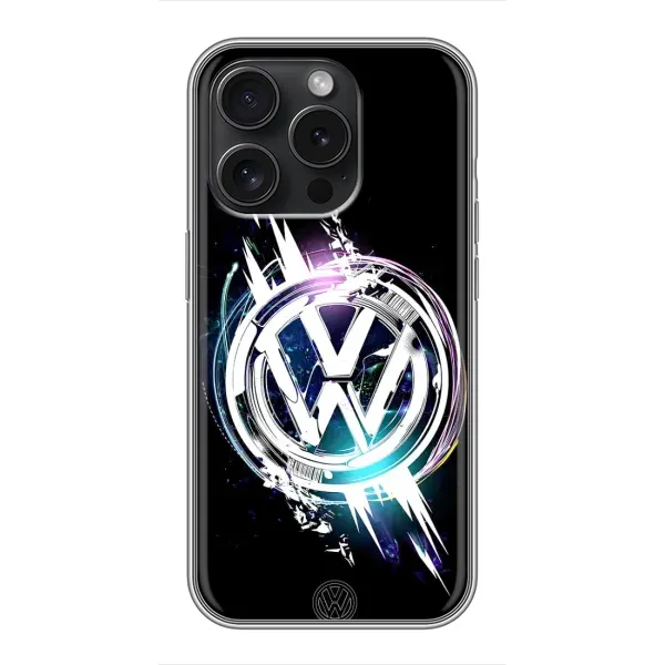 Чехол с рисунком «Volkswagen на черном» для iPhone 15 Pro Чехол с рисунком «Volkswagen на черном» для iPhone 15 Pro