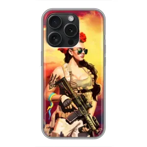 ЗСУ Чохли (TPU) для iPhone 15 Pro (Жінка солдат)