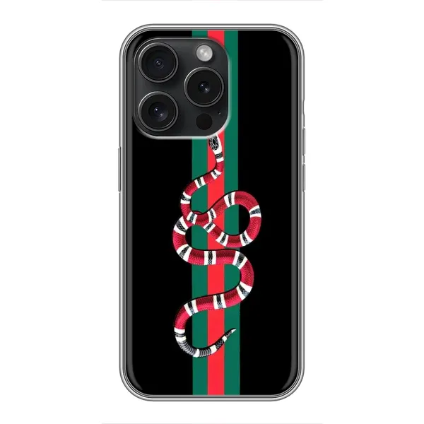 Чехол с рисунком «Змей Гуччи» для iPhone 15 Pro Чехол с рисунком «Змей Гуччи» для iPhone 15 Pro