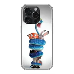 Силиконовый чехол с принтом Зоотрополіс для iPhone 15 Pro (Змея Зоо)