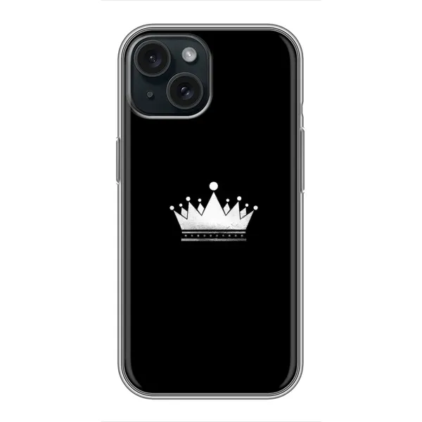 Чехол с рисунком «Белая корона» для iPhone 15