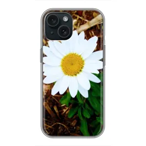 Чохол з ромашками на iPhone 15 (Біла ромашка)