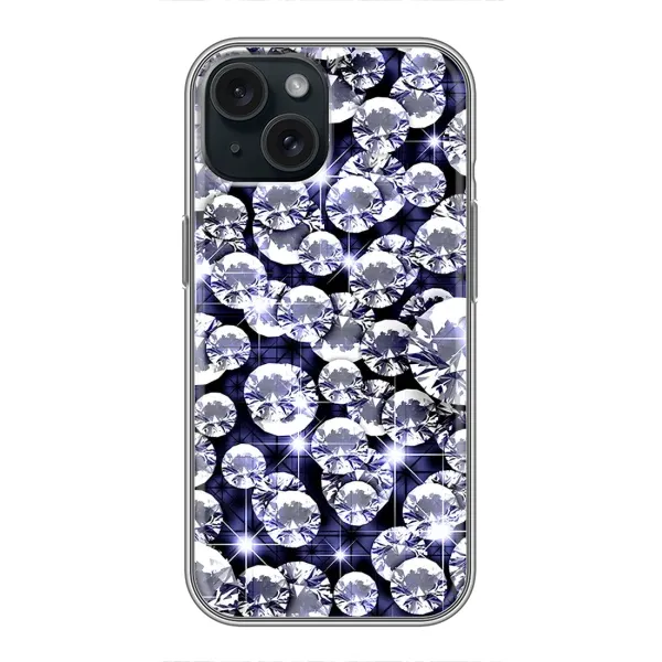 Чехол с рисунком «Бриллианты» для iPhone 15