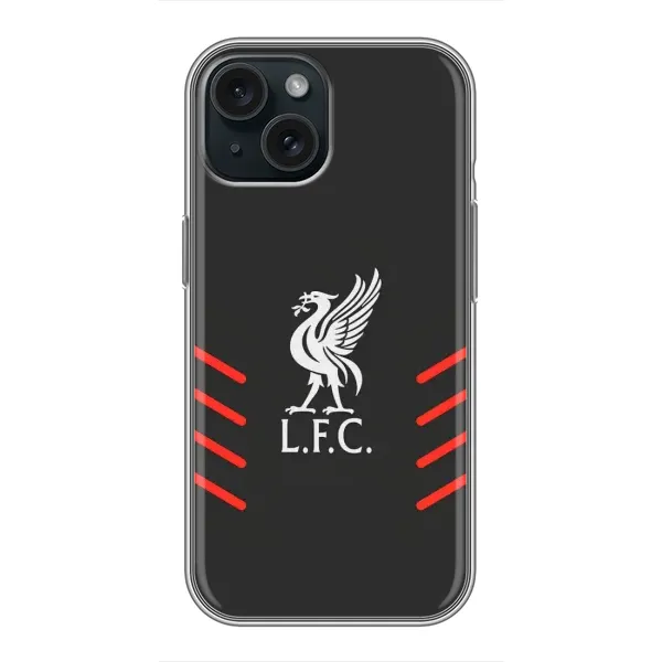 Чехол с рисунком «Эмблема Liverpool» для iPhone 15 Чехол с рисунком «Эмблема Liverpool» для iPhone 15