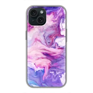 Чохли з тематикою "Мрамор" на Айфон 15 (Фіолетовий мрамор)