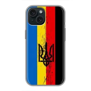 Чехлы УПА (Красно-Чёрный) на iPhone 15 (Флаг УПА)