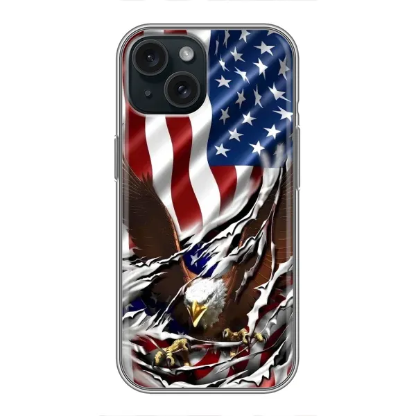 Чохол з малюнком «Прапор USA» для iPhone 15
