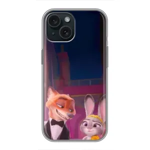 Силиконовый чехол с принтом Зоотрополіс для iPhone 15 (Главные герои)