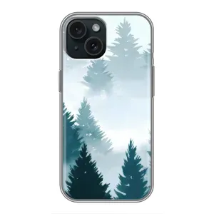 Летний Чехол на iPhone 15 (Горный лес)