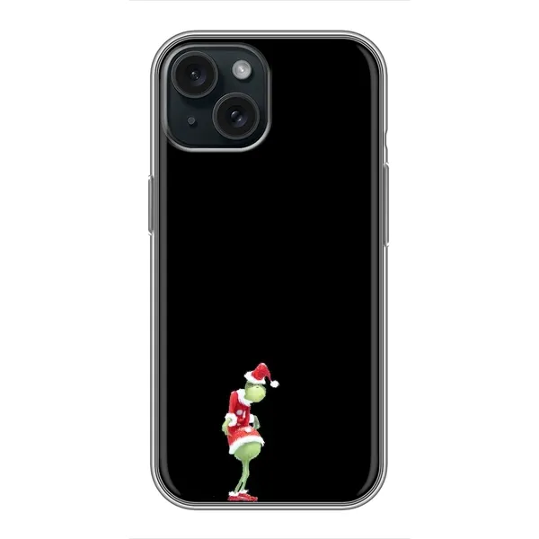 Чехол с рисунком «Гринч на чорном» для iPhone 15 Чехол с рисунком «Гринч на чорном» для iPhone 15
