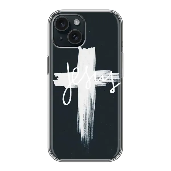 Чехол с рисунком «Jesus» для iPhone 15 Чехол с рисунком «Jesus» для iPhone 15