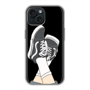 Чехол с Прикольным принтом на iPhone 15 (Кеды)