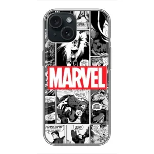 Силиконовый Чехол для iPhone 15 (Комикс Марвел)