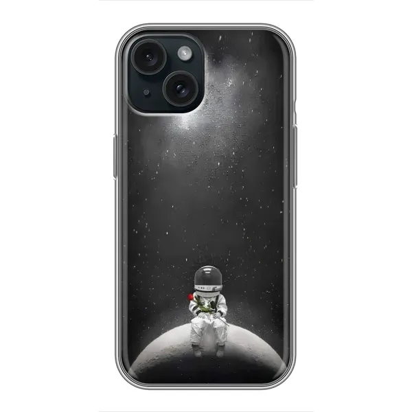 Чехол с рисунком «Космонавт романтик» для iPhone 15 Чехол с рисунком «Космонавт романтик» для iPhone 15
