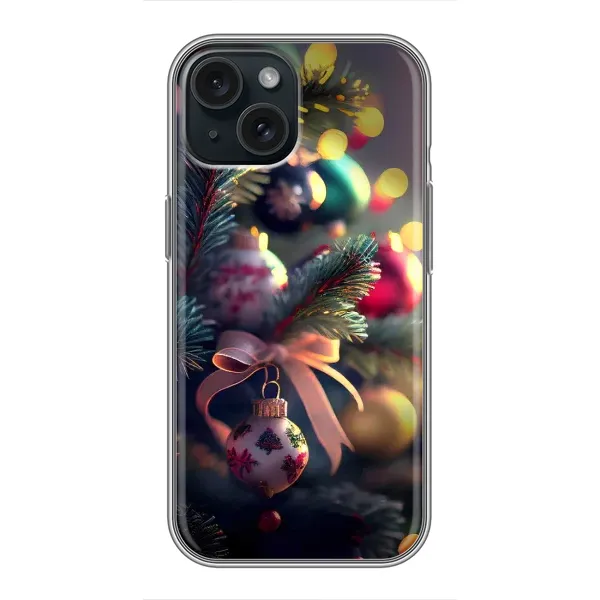 Чехол с рисунком «Красивая елочка» для iPhone 15