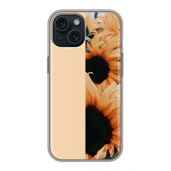 Чехол с рисунком «Красивые подсолнухи» для iPhone 15 Чехол с рисунком «Красивые подсолнухи» для iPhone 15