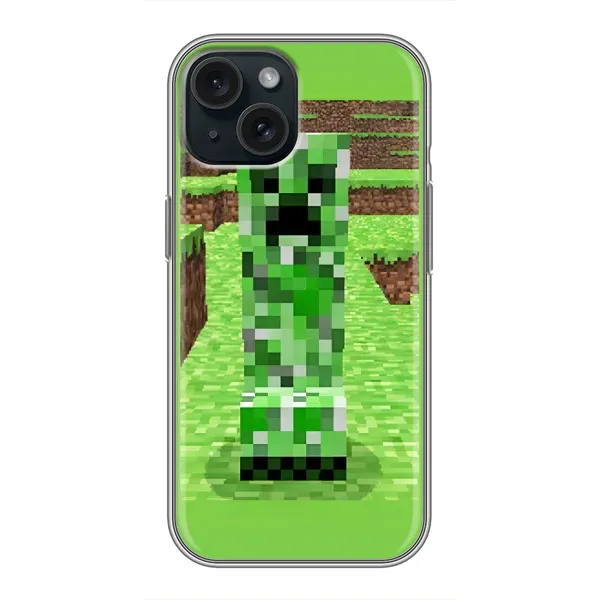 Чехол с рисунком «Крипер 2» для iPhone 15 Чехол с рисунком «Крипер 2» для iPhone 15