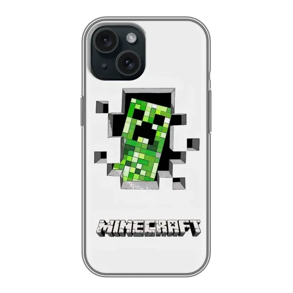 Чехол с рисунком «Крипер» для iPhone 15 Чехол с рисунком «Крипер» для iPhone 15