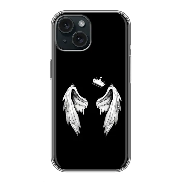Чехол с рисунком «Крылья и корона» для iPhone 15