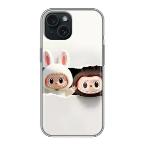 Чехол с принтом Лабубу для iPhone 15 (Фигурки Labubu)
