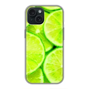 Чехол с изображением вкусной еды для iPhone 15 (Лайм)